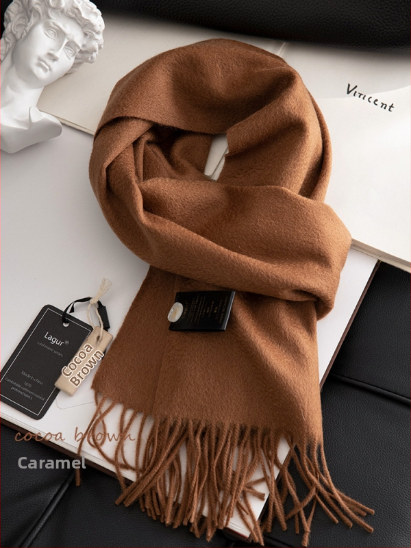 Blue enough Σάλι από 100% cashmere, ύφανση warp knitting, ζεστό για τον χειμώνα, unisex