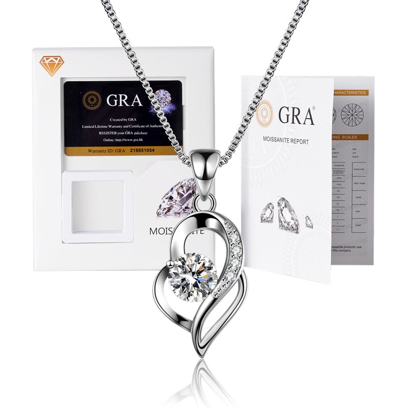 Moissanito pakabukas su dėžutės tipo grandine, mišinių akmenų įdėklas, elektroplakavimas, prekės ženklas XKC XINKAICHENG