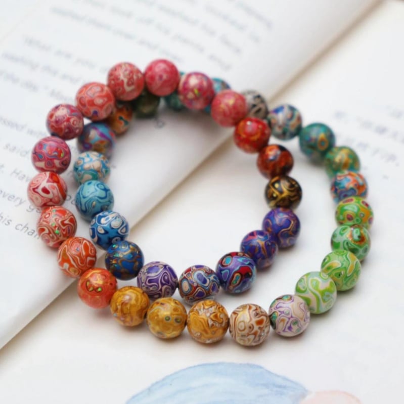 Lakuoti karoliukai apyrankėms — rankų darbo, natūralūs, poliruoti; Kinijos stilius, DIY aksesuarai