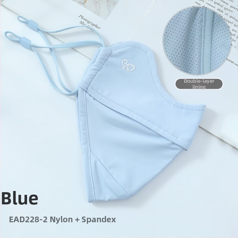 Vasaros veido kaukė su UV apsauga UPF50, nailonas-spandekso medžiaga, ausų kilpelės, monochrominis dizainas