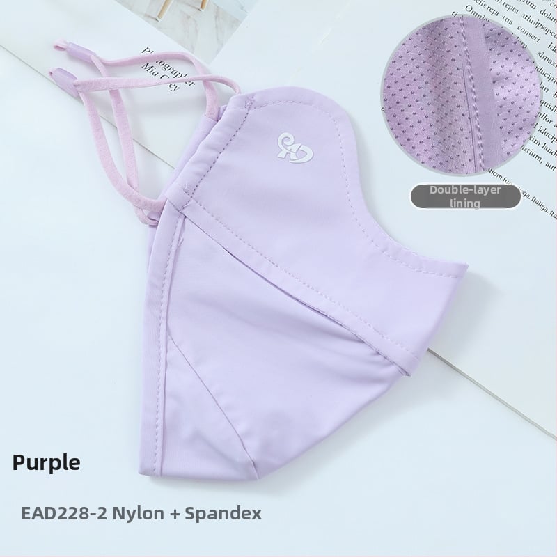 Vasaros veido kaukė su UV apsauga UPF50, nailonas-spandekso medžiaga, ausų kilpelės, monochrominis dizainas