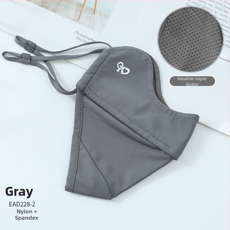 Vasaros veido kaukė su UV apsauga UPF50, nailonas-spandekso medžiaga, ausų kilpelės, monochrominis dizainas