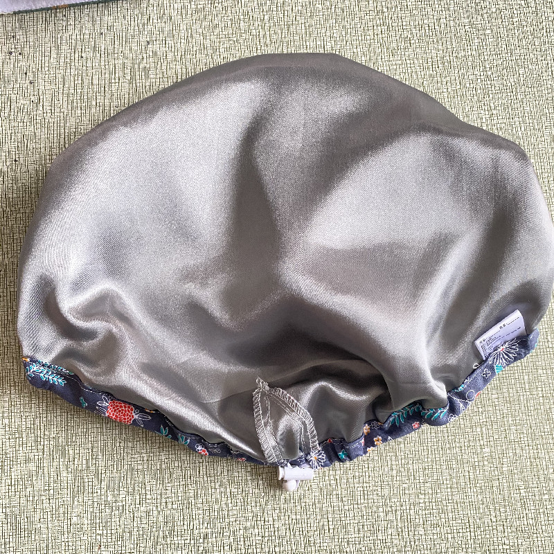 Naiste beret, lillemustriga, puuvillane twill, kupoliline kuju