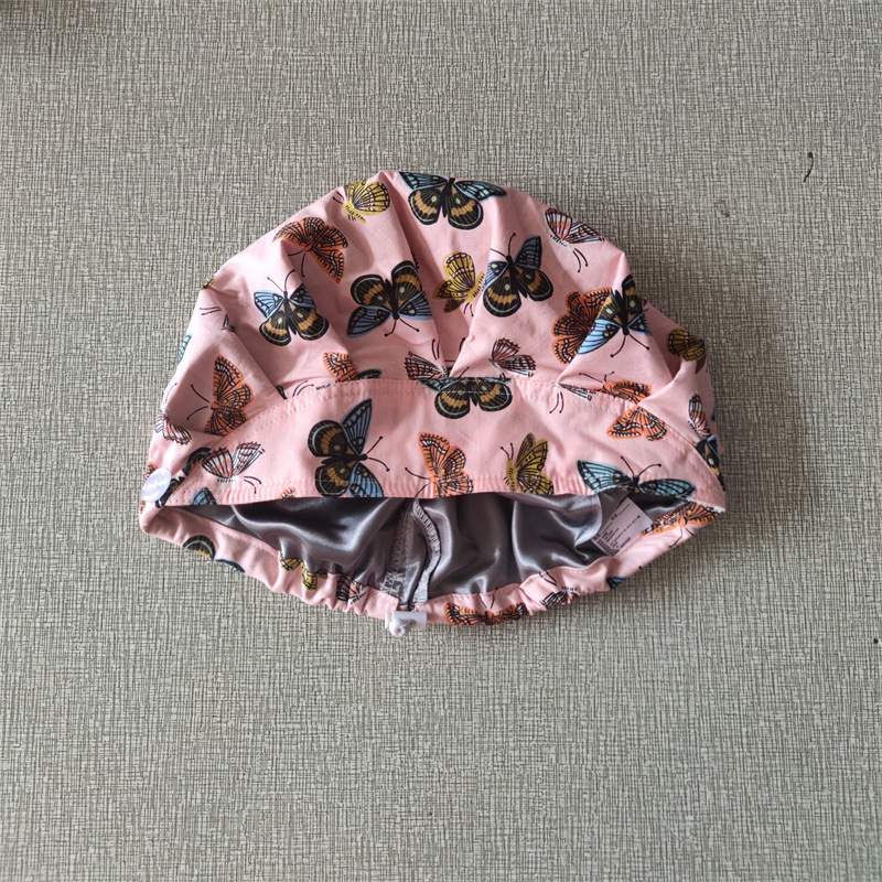 Naiste beret, lillemustriga, puuvillane twill, kupoliline kuju