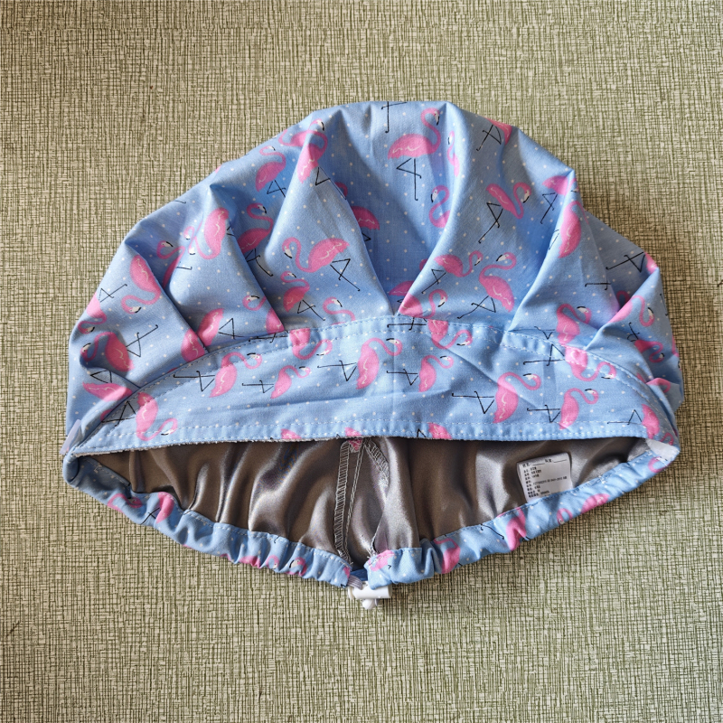 Naiste beret, lillemustriga, puuvillane twill, kupoliline kuju