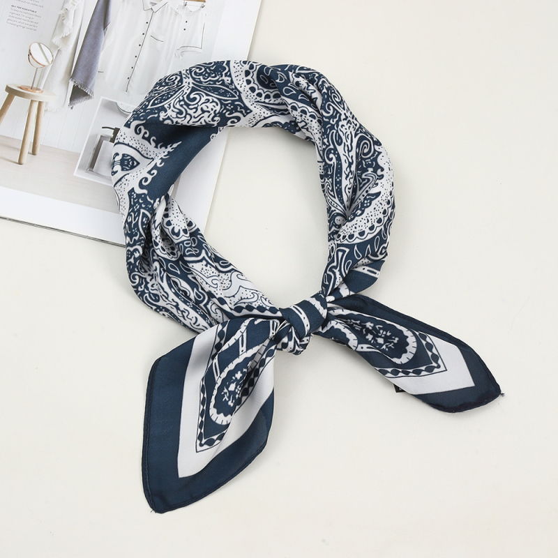 Šal - Korejskog stila, imitacijska svila, kvadratni, tiskano, literarno retro