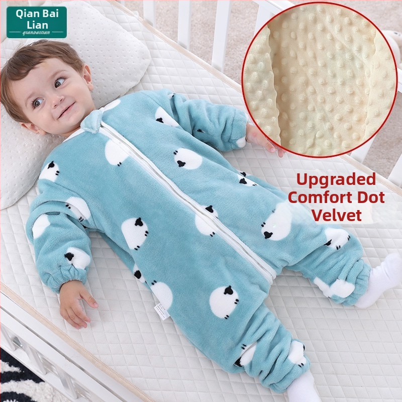 Kūdikio miego maišelis - velūro audinys, vidinė danga velūras, poliesterio užpildas, išsiuvinėtas raštas, žiemai