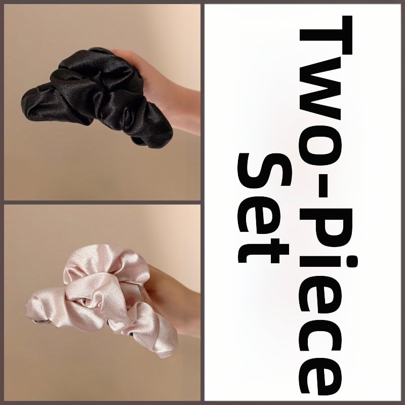 Щипка за коса с блестящи плисирани детайли, ръчна изработка от плат, аксесоар за глава от Yiu Jade Jewelry