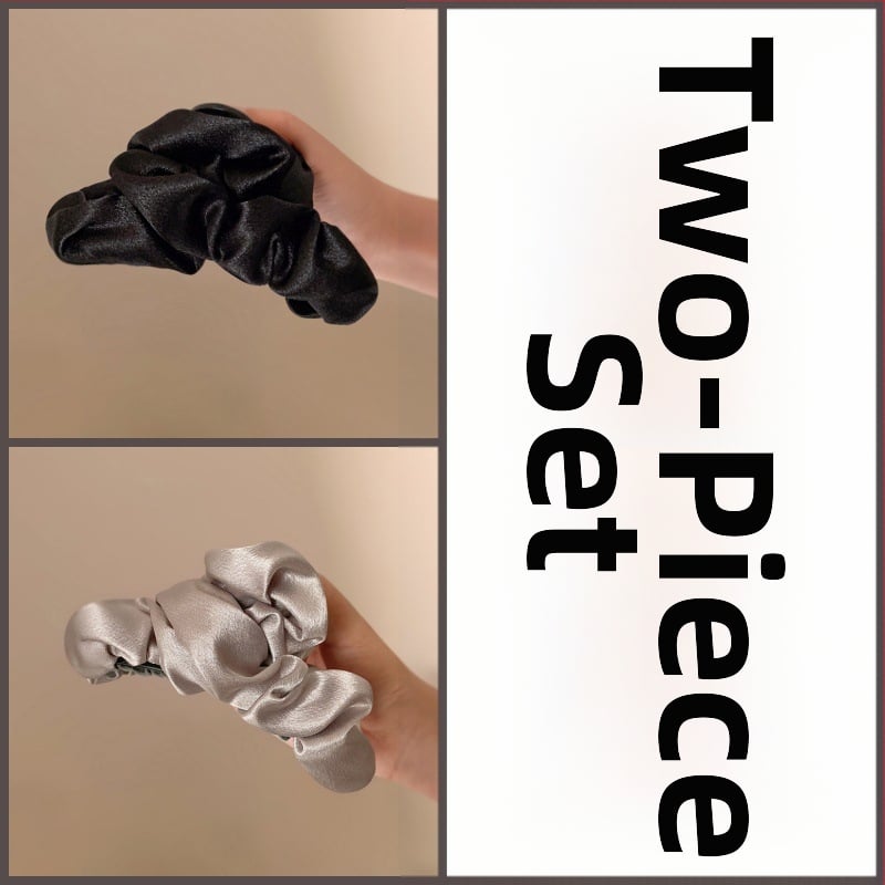 Щипка за коса с блестящи плисирани детайли, ръчна изработка от плат, аксесоар за глава от Yiu Jade Jewelry