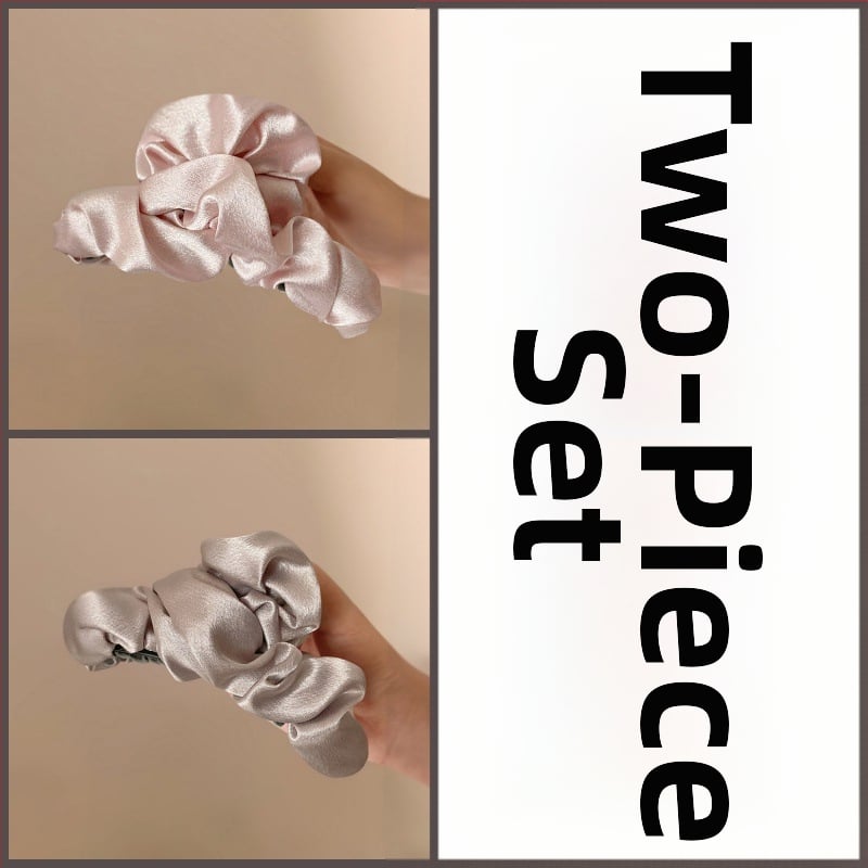 Щипка за коса с блестящи плисирани детайли, ръчна изработка от плат, аксесоар за глава от Yiu Jade Jewelry