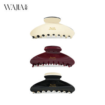 Wajia френски стил, есенно-зимна удебелена ацетатна щипка за коса за жени, клип за висока опашка и акула клип, ръчна изработка, Yiwu