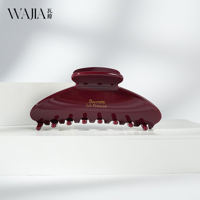 Wajia френски стил, есенно-зимна удебелена ацетатна щипка за коса за жени, клип за висока опашка и акула клип, ръчна изработка, Yiwu