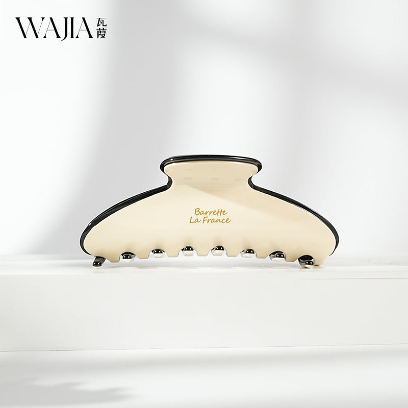 Wajia френски стил, есенно-зимна удебелена ацетатна щипка за коса за жени, клип за висока опашка и акула клип, ръчна изработка, Yiwu