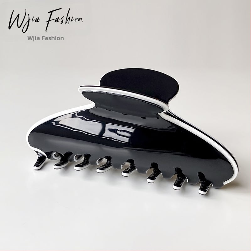 Wajia френски стил, есенно-зимна удебелена ацетатна щипка за коса за жени, клип за висока опашка и акула клип, ръчна изработка, Yiwu