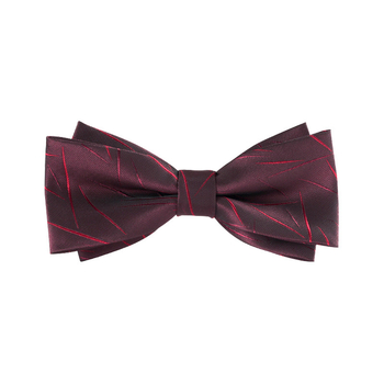 Dvostruka leptir-mašna – jacquard, poliester, monokromatska, unisex