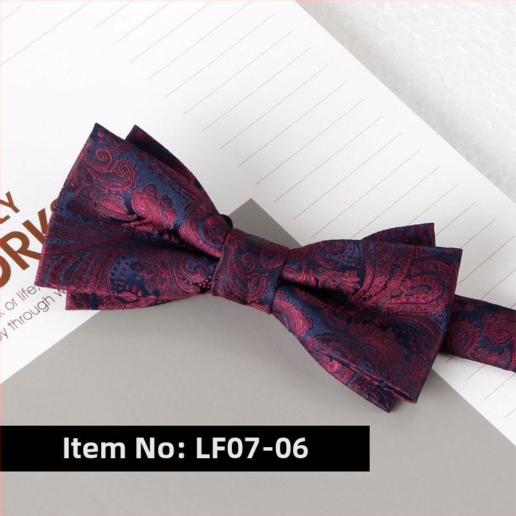 Dvostruka leptir-mašna – jacquard, poliester, monokromatska, unisex