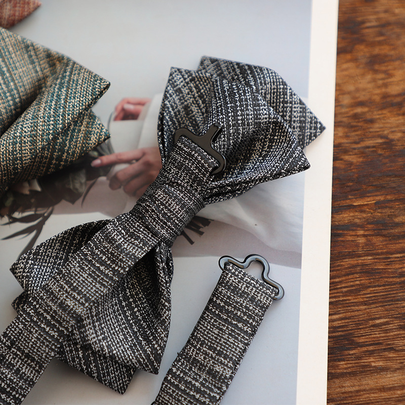 Bow Tie Doris.td, Jacquard poliester, prugasti uzorak, oblik strelice, za muškarce, ljeto 2025