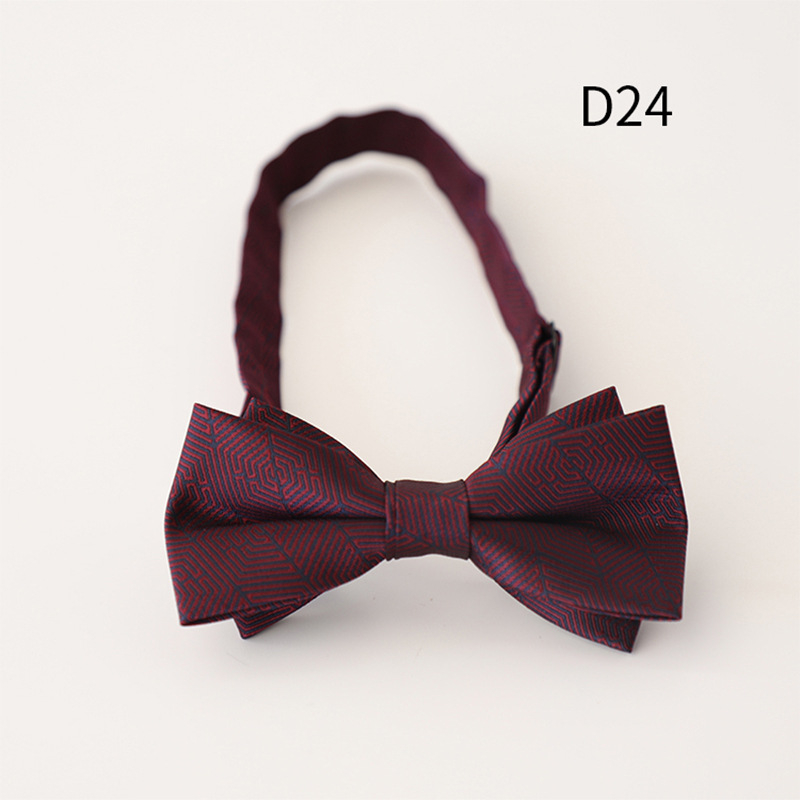 Bow Tie Doris.td, Jacquard poliester, prugasti uzorak, oblik strelice, za muškarce, ljeto 2025
