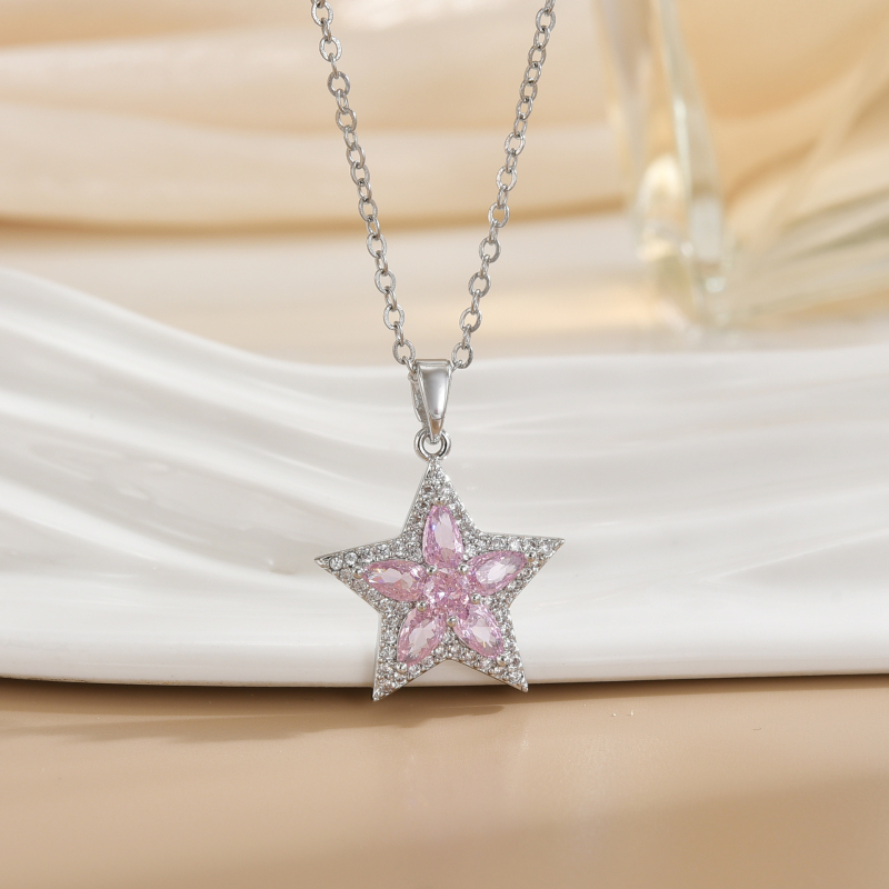 Огърлица със сърцевидна висулка и галактически крила, медна основа, многопластова O-верига, 41-50 cm, смесени камъни, лек лукс стил