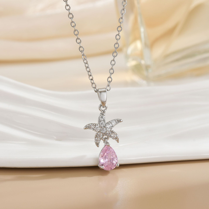 Огърлица със сърцевидна висулка и галактически крила, медна основа, многопластова O-верига, 41-50 cm, смесени камъни, лек лукс стил