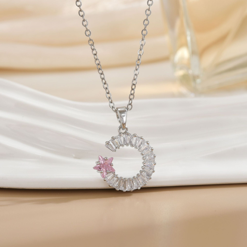 Огърлица със сърцевидна висулка и галактически крила, медна основа, многопластова O-верига, 41-50 cm, смесени камъни, лек лукс стил