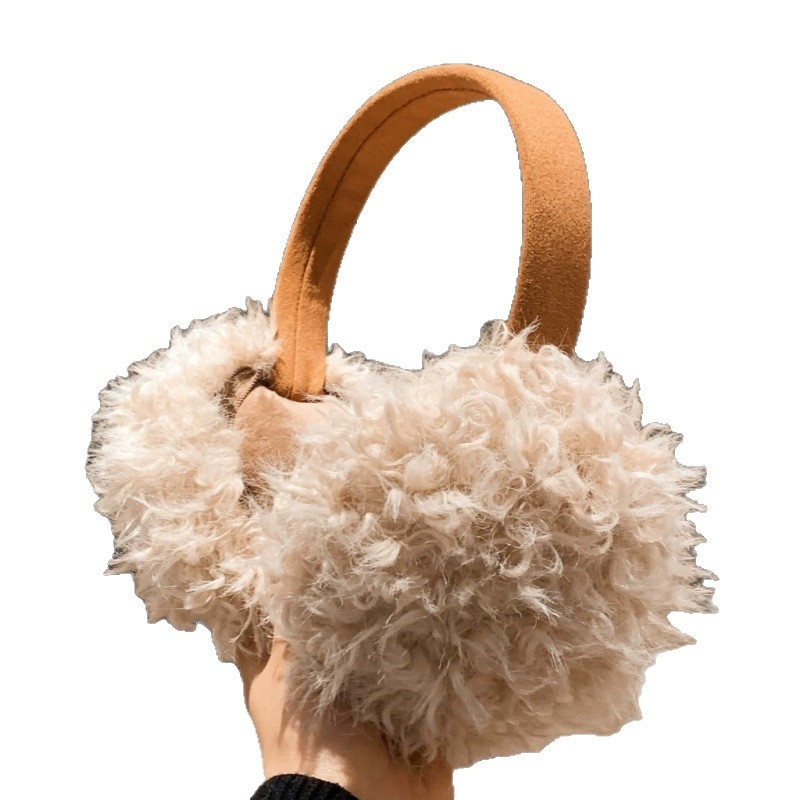 Pliša ausu aizsargi ar galvas lentu ziemai – siltums ārā, monohromatisks raksts, mākslīgās lapsas kažokādas akcenti