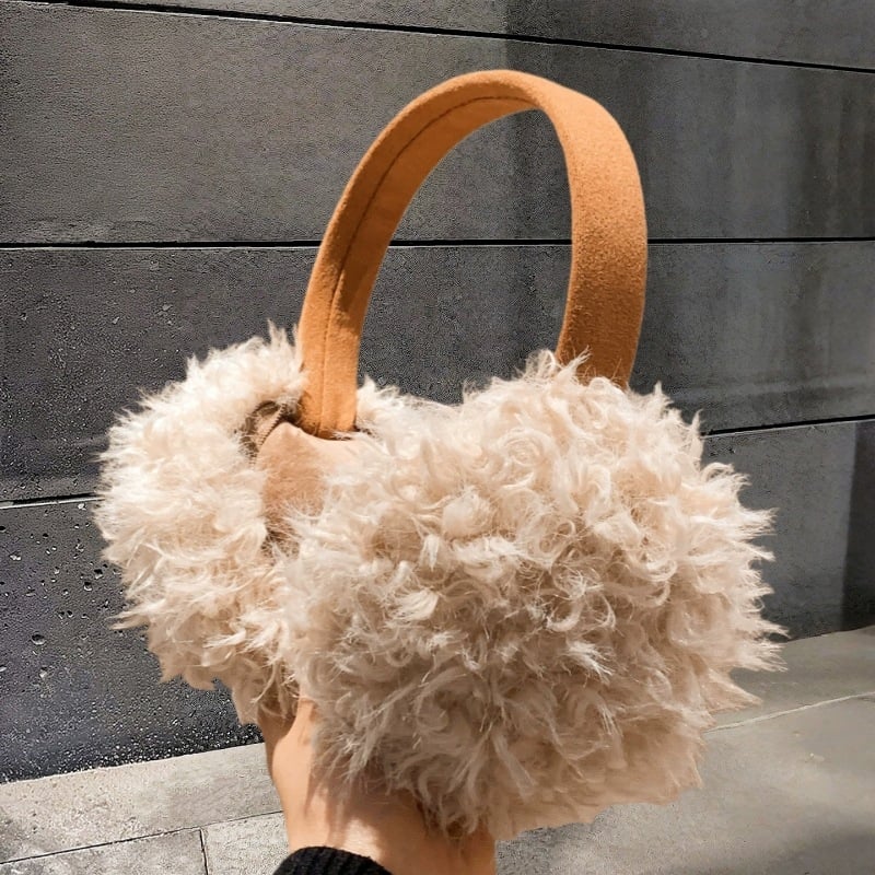 Pliša ausu aizsargi ar galvas lentu ziemai – siltums ārā, monohromatisks raksts, mākslīgās lapsas kažokādas akcenti