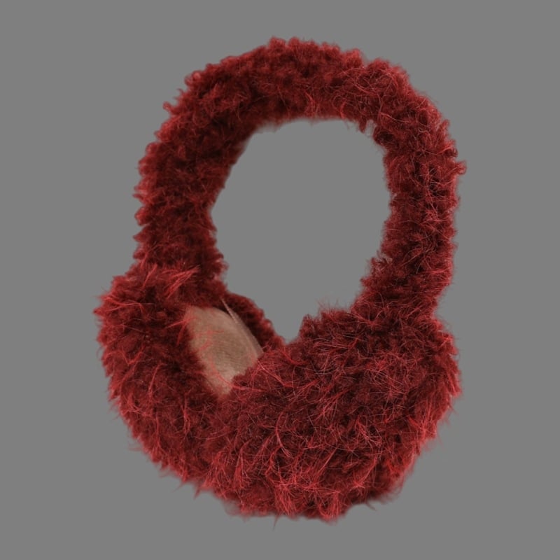 Pliša ausu aizsargi ar galvas lentu ziemai – siltums ārā, monohromatisks raksts, mākslīgās lapsas kažokādas akcenti