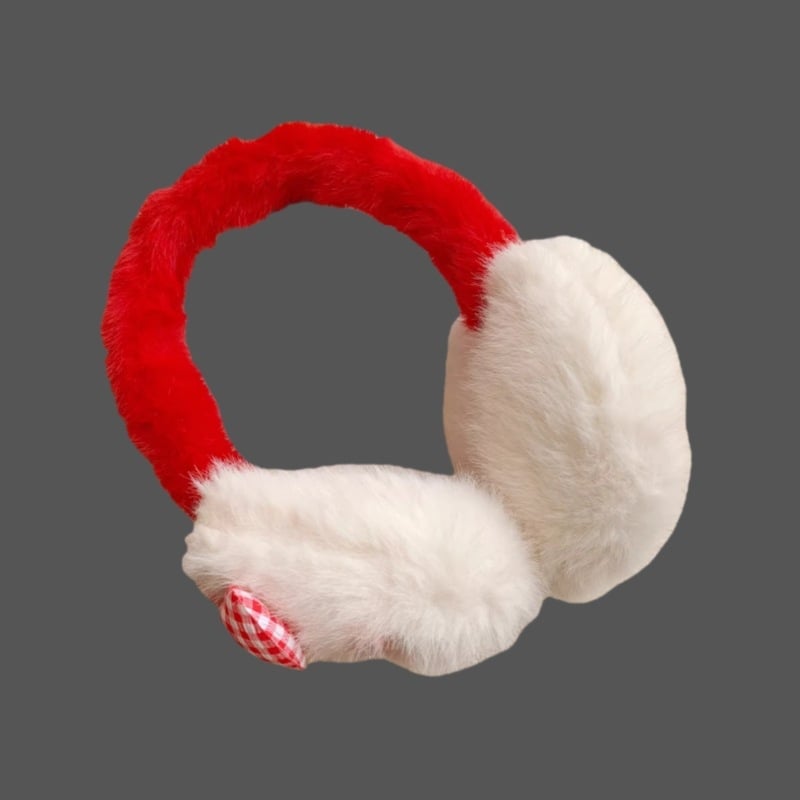 Pliša ausu aizsargi ar galvas lentu ziemai – siltums ārā, monohromatisks raksts, mākslīgās lapsas kažokādas akcenti