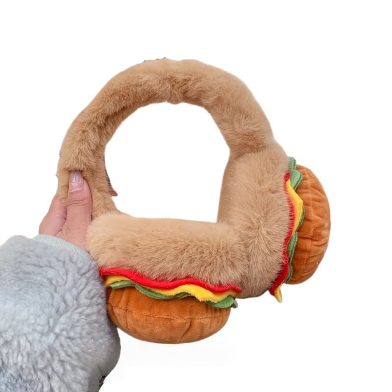 Pliša ausu aizsargi ar galvas lentu ziemai – siltums ārā, monohromatisks raksts, mākslīgās lapsas kažokādas akcenti