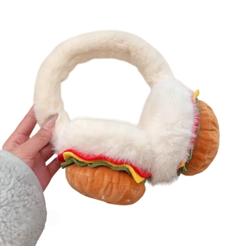 Pliša ausu aizsargi ar galvas lentu ziemai – siltums ārā, monohromatisks raksts, mākslīgās lapsas kažokādas akcenti