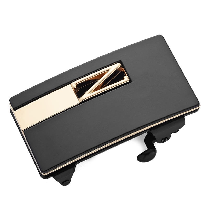 Vīriešu automātiskā sprādze jostas no sakausējuma, taisnstūra forma, sprādzes platums 3,3–3,5 cm, biznes stils