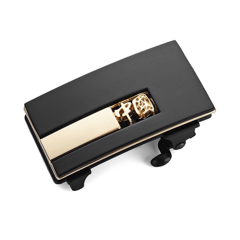 Vīriešu automātiskā sprādze jostas no sakausējuma, taisnstūra forma, sprādzes platums 3,3–3,5 cm, biznes stils