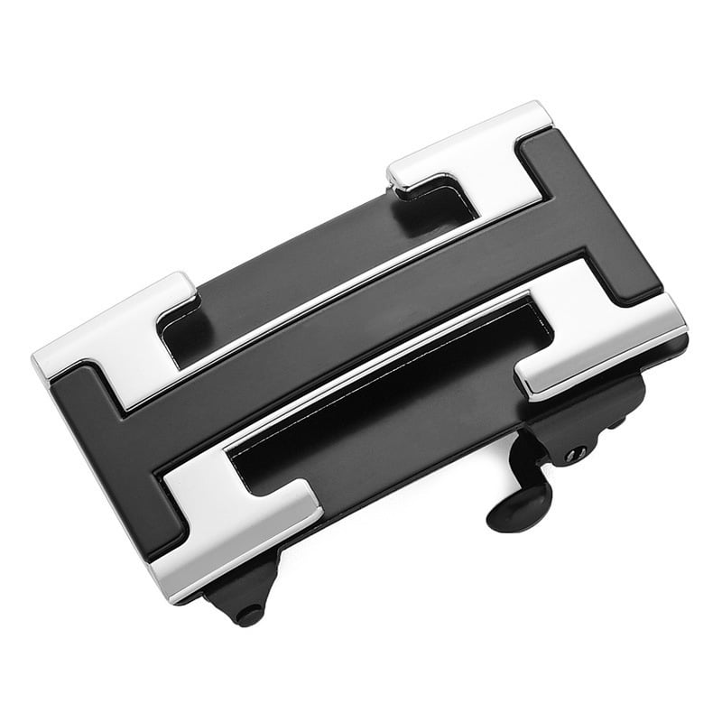 Vīriešu automātiskā sprādze jostas no sakausējuma, taisnstūra forma, sprādzes platums 3,3–3,5 cm, biznes stils