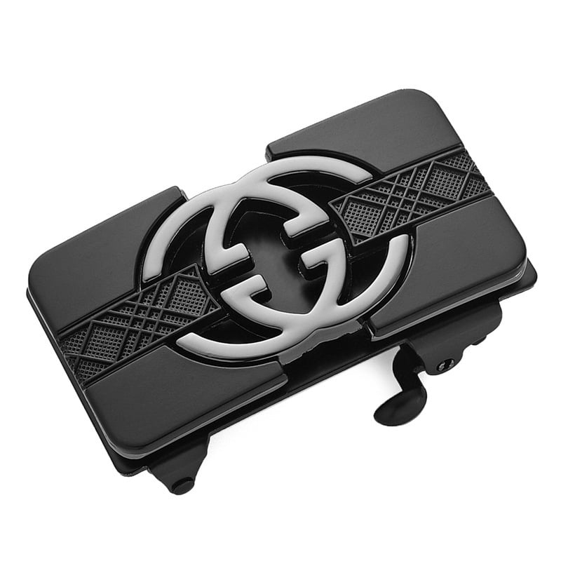 Vīriešu automātiskā sprādze jostas no sakausējuma, taisnstūra forma, sprādzes platums 3,3–3,5 cm, biznes stils