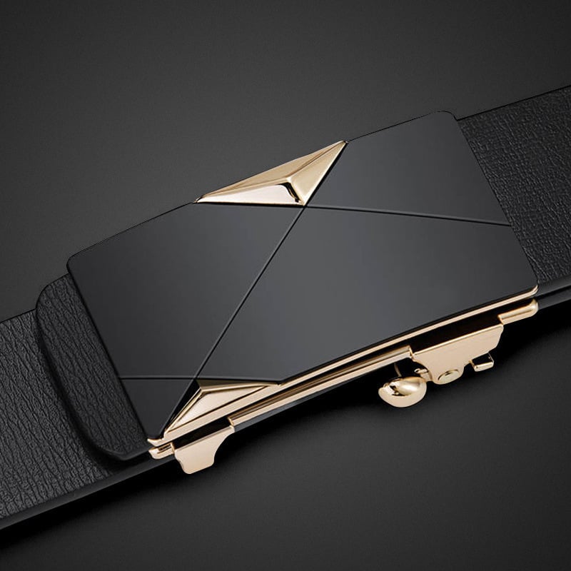 Vīriešu automātiskā sprādze jostas no sakausējuma, taisnstūra forma, sprādzes platums 3,3–3,5 cm, biznes stils