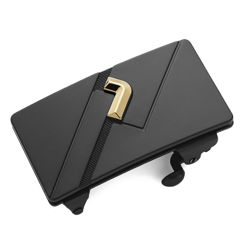 Vīriešu automātiskā sprādze jostas no sakausējuma, taisnstūra forma, sprādzes platums 3,3–3,5 cm, biznes stils