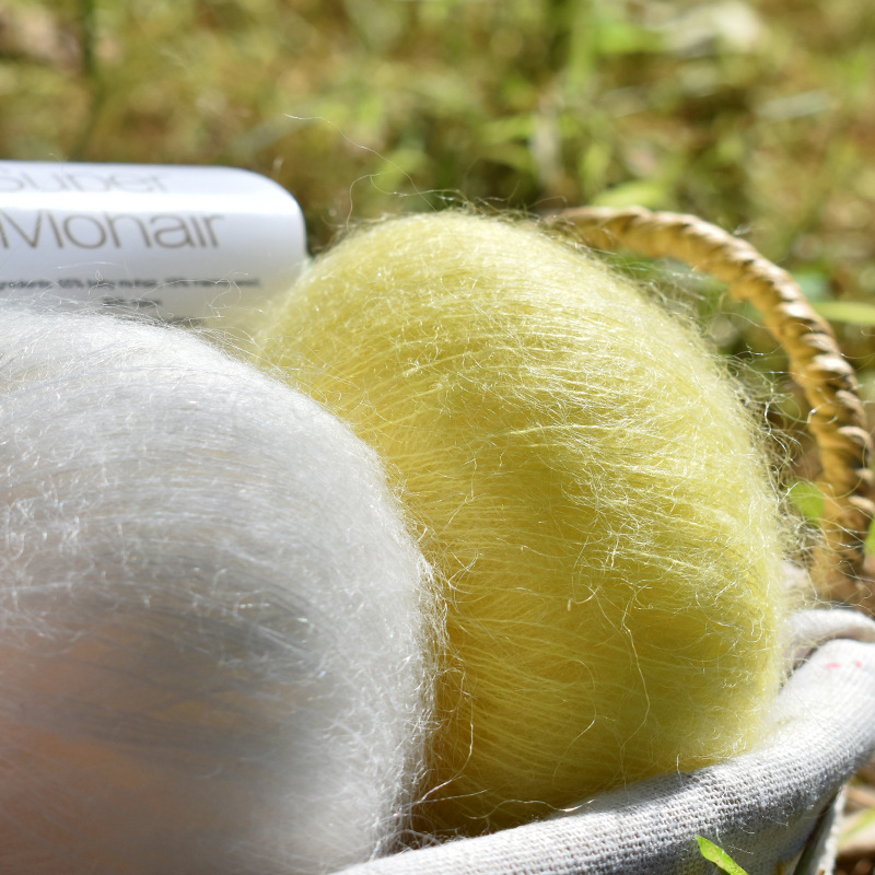 Νήμα μόχαϊρ για πλέξιμο και ύφανση | Μεταξένιο μόχαϊρ, worsted ύφανση, ομαδικό νήμα, πυκνότητα 10×10 εκ: 30–32 πλέξεις, 48–50 σειρές