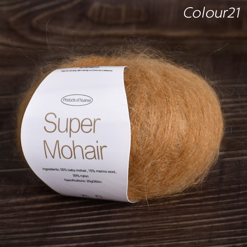 Νήμα μόχαϊρ για πλέξιμο και ύφανση | Μεταξένιο μόχαϊρ, worsted ύφανση, ομαδικό νήμα, πυκνότητα 10×10 εκ: 30–32 πλέξεις, 48–50 σειρές