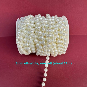 Perlų grandinė vestuvinėms dekoracijoms | plastikiniai/derviniai perlai | elektroplakavimas | Hongsheng prekės ženklas | Pavasaris 2023