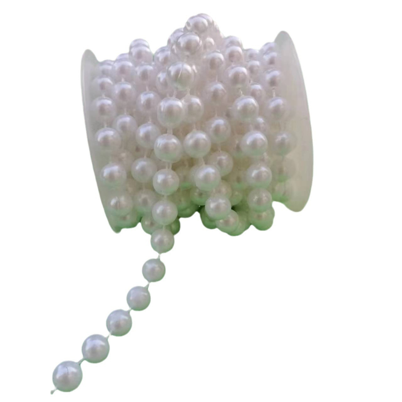 Perlų grandinė vestuvinėms dekoracijoms | plastikiniai/derviniai perlai | elektroplakavimas | Hongsheng prekės ženklas | Pavasaris 2023