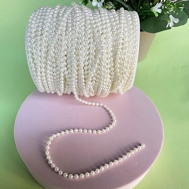 Perlų grandinė vestuvinėms dekoracijoms | plastikiniai/derviniai perlai | elektroplakavimas | Hongsheng prekės ženklas | Pavasaris 2023