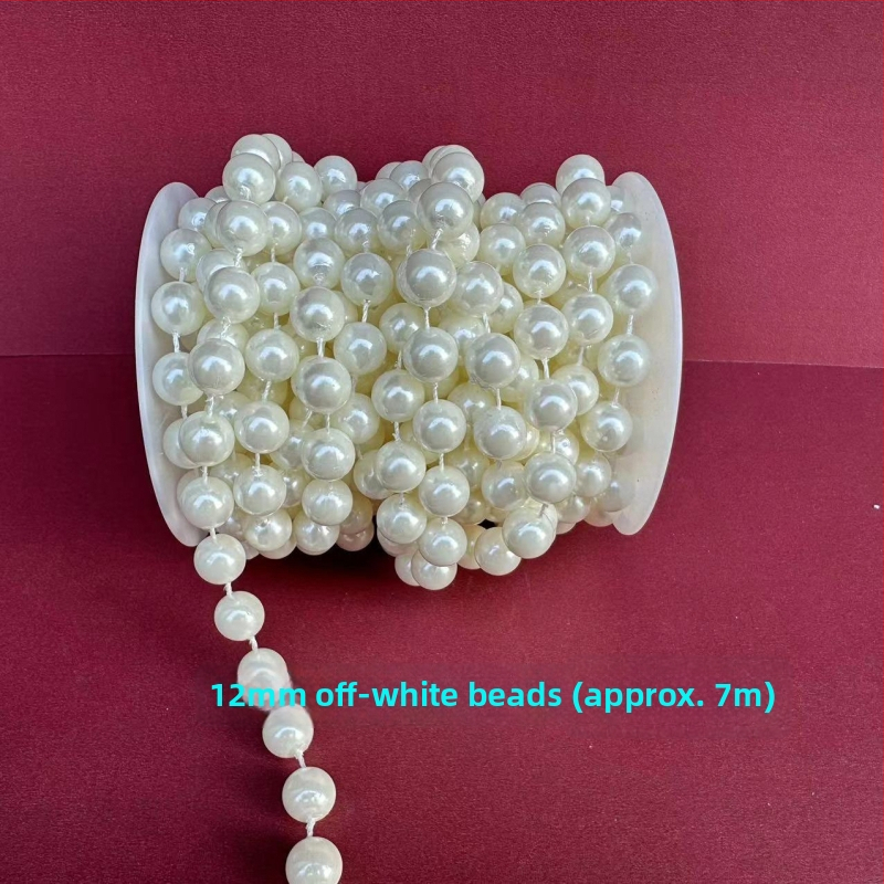 Perlų grandinė vestuvinėms dekoracijoms | plastikiniai/derviniai perlai | elektroplakavimas | Hongsheng prekės ženklas | Pavasaris 2023