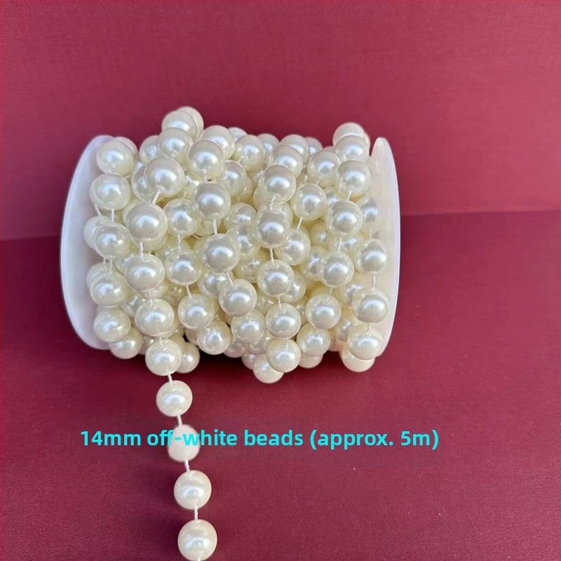 Perlų grandinė vestuvinėms dekoracijoms | plastikiniai/derviniai perlai | elektroplakavimas | Hongsheng prekės ženklas | Pavasaris 2023