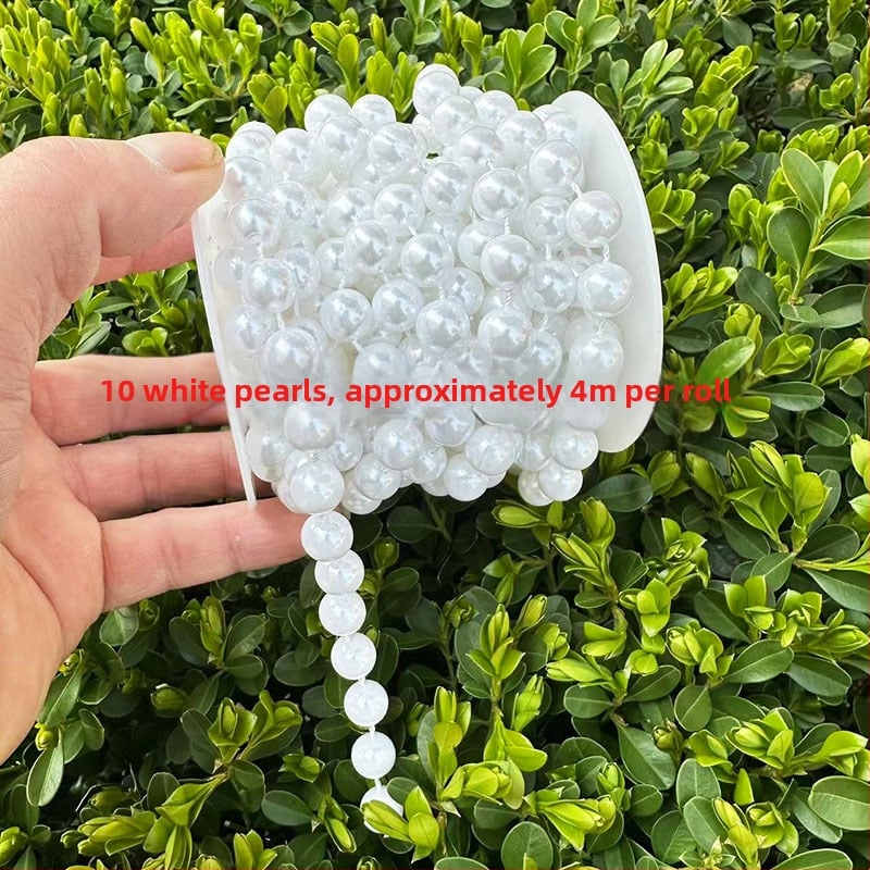 Perlų grandinė vestuvinėms dekoracijoms | plastikiniai/derviniai perlai | elektroplakavimas | Hongsheng prekės ženklas | Pavasaris 2023