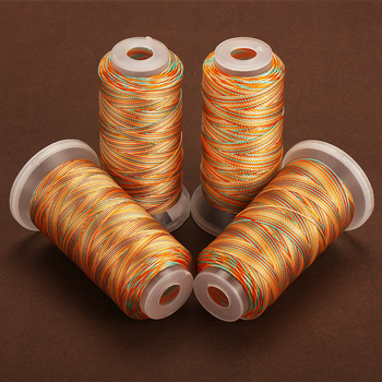 Rankų darbo segmentiškai dažyta pynimo virvė, daugiasluoksnis siūlas, 3/6/12/18/24 siūlai