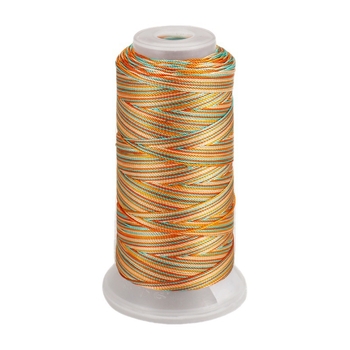 Rankų darbo segmentiškai dažyta pynimo virvė, daugiasluoksnis siūlas, 3/6/12/18/24 siūlai