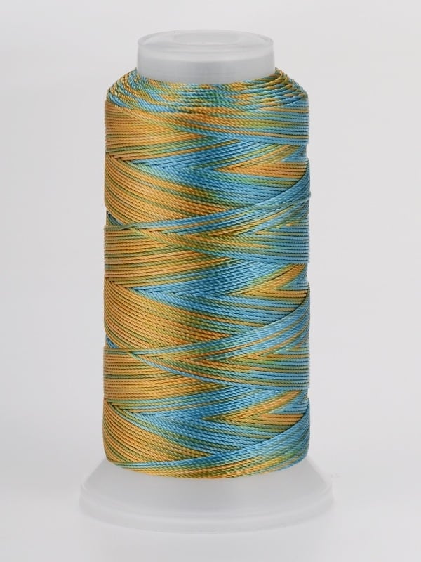 Rankų darbo segmentiškai dažyta pynimo virvė, daugiasluoksnis siūlas, 3/6/12/18/24 siūlai