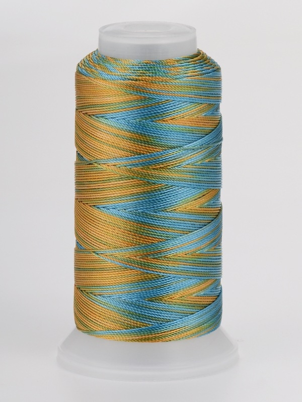 Rankų darbo segmentiškai dažyta pynimo virvė, daugiasluoksnis siūlas, 3/6/12/18/24 siūlai