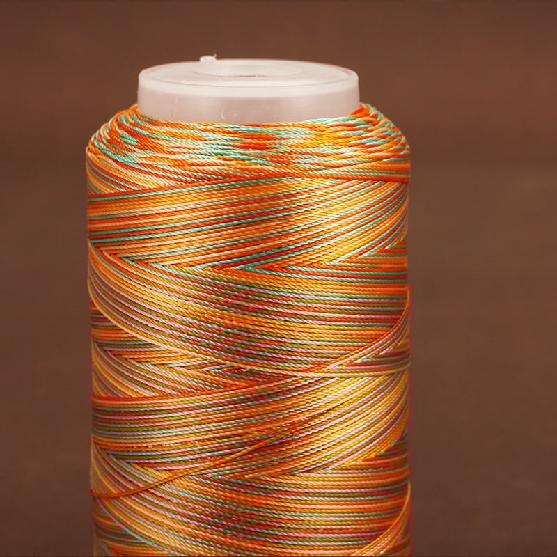 Rankų darbo segmentiškai dažyta pynimo virvė, daugiasluoksnis siūlas, 3/6/12/18/24 siūlai
